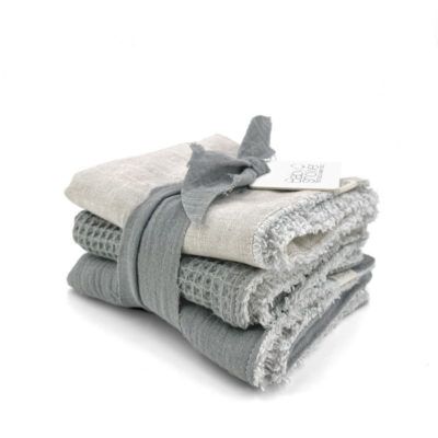 Toallitas Waffle Grey