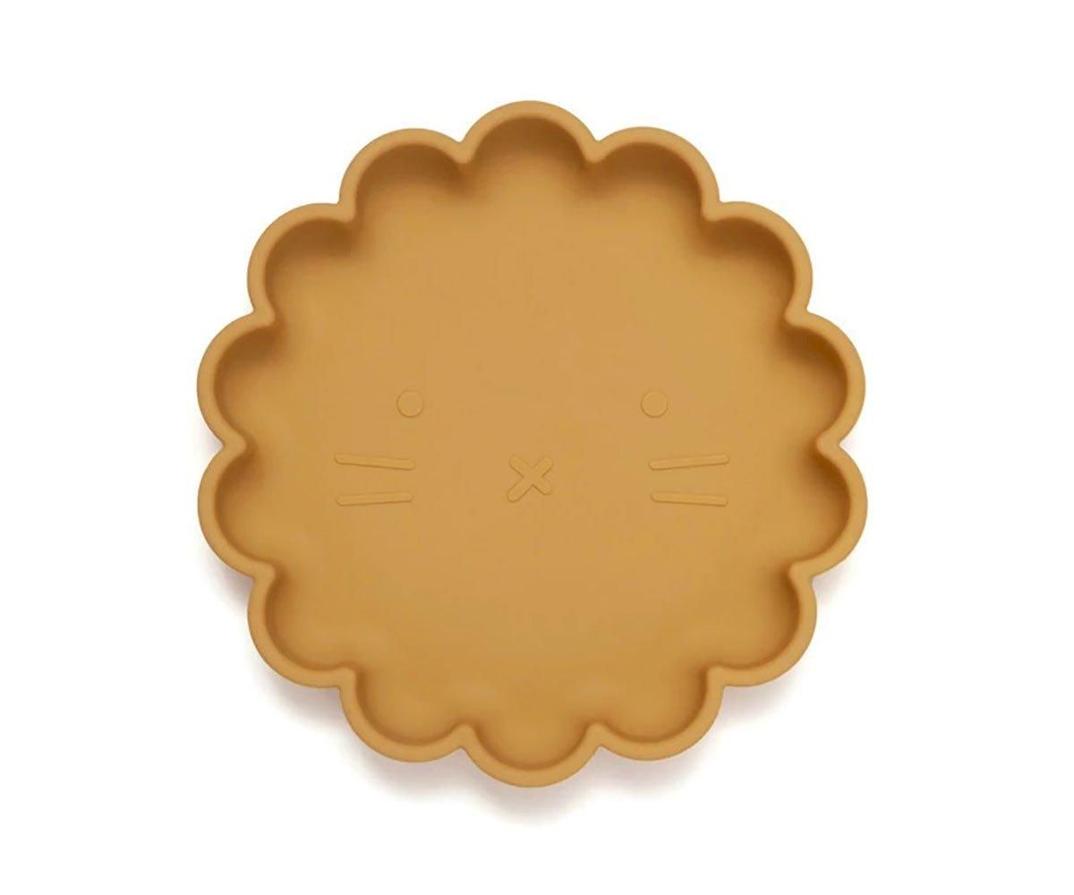 Plato con Ventosa Lion Ochre