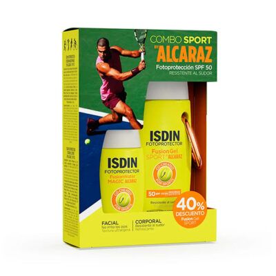 Pack Isdin Sport By Alcaraz Fusion Water Magic Spf50 50ml + Fusion Gel Sport Spf50 100ml