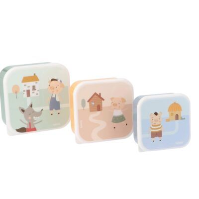 Set 3 Cajas Almuerzo The Three Little Pigs TUTETE