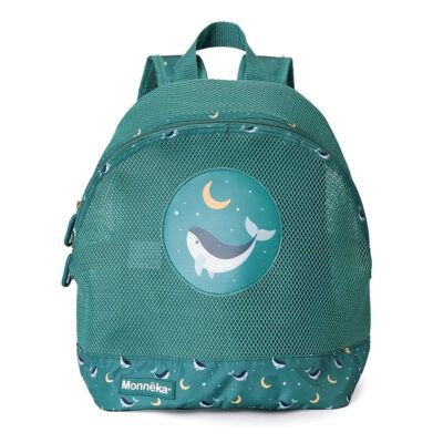 Mochila Infantil Antiarena Whale Teal Monnëka