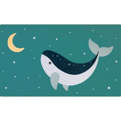 Toalla Playa Microfibra Whale Teal Monnëka