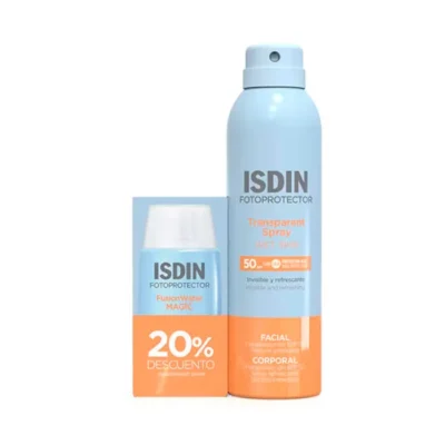 Fotoprotector Pack Fusion Water Magic Spf50 50ml + Wet Skin Spray Transparente Spf50 250ml ISDIN