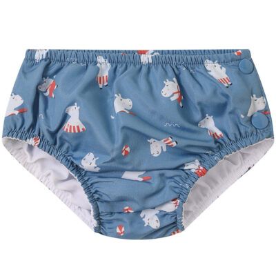 Bañador Pañal Volantes Hippos Talla:  0-6 meses TUTETE